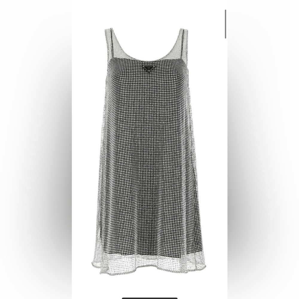 Prada Crystal Rhinestone Embellished Mesh Dress - Picture 3 of 13